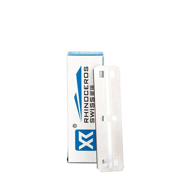 Old Shaver Razor Eyebrow Knife Folding Manual Shaver Holder Home Salon Tool Au - 10PCS Blades