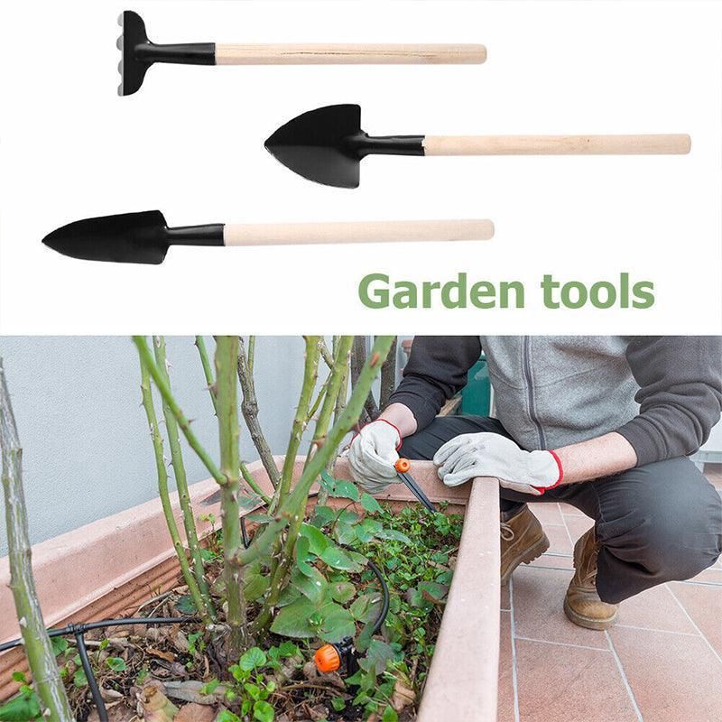 16X Mini Garden Hand Tools Transplanting Succulent Plant Gardening Tool Rake Set - Pink