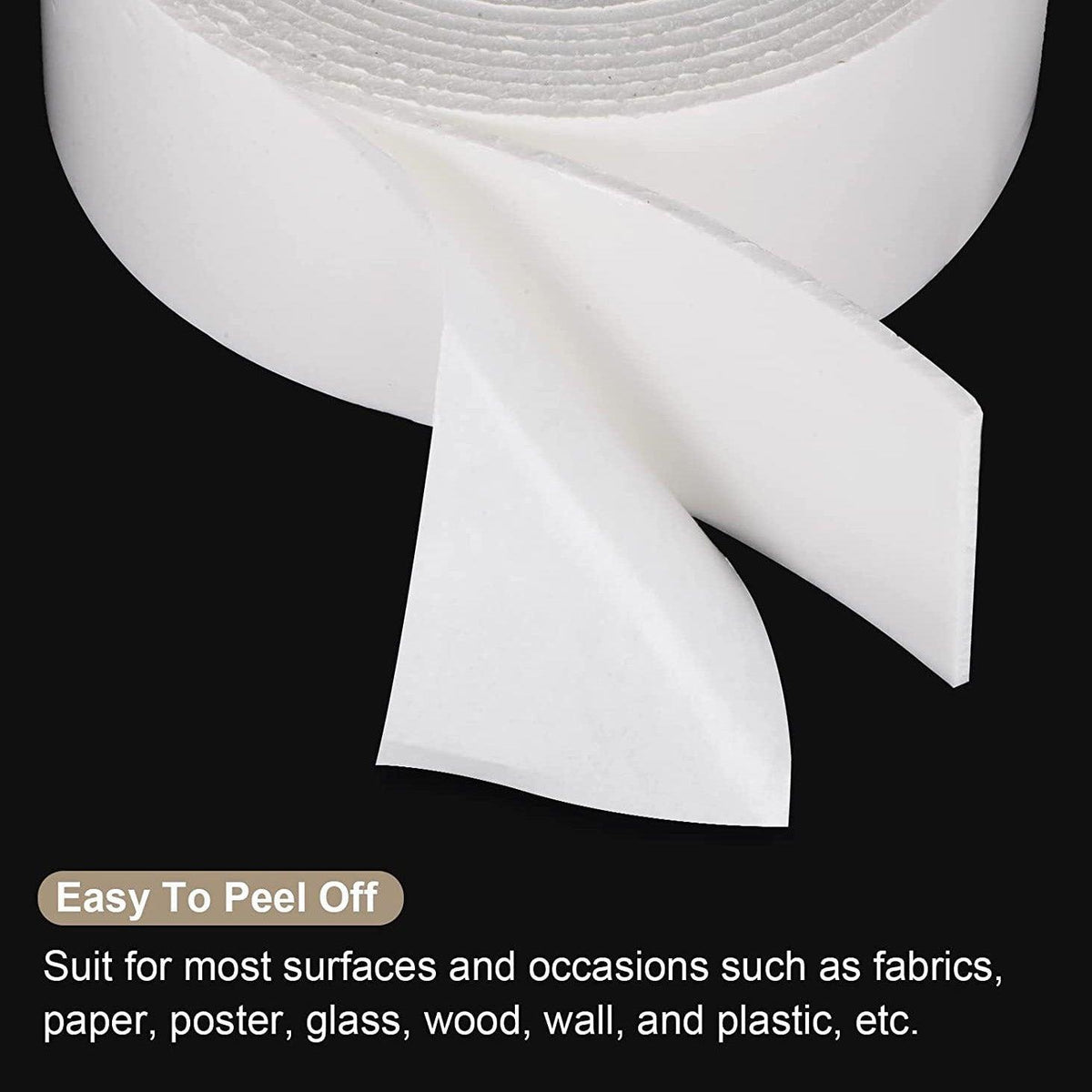 Double Sided White Pe Foam Sticky Tape Mounting Diy Craft Strong Adhesive 2.5M - 20mm*2.5m