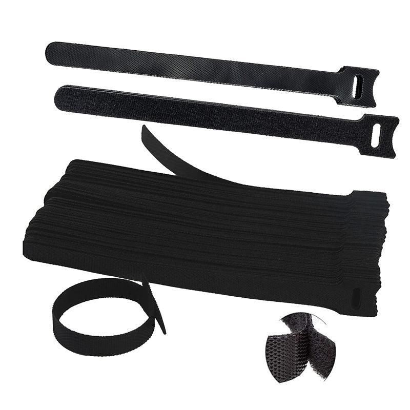 10/20/50PCS Reusable Hook and Loop Cable Ties Nylon Wire Cord Strap Organizer - 250 mm* 20 PCS
