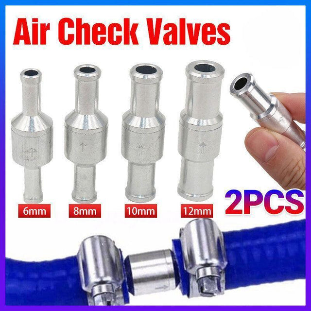 2X 6/8/10/12Mm One Way Check Valve Air Fuel Petrol Diesel Oil Vacuum - 12MM