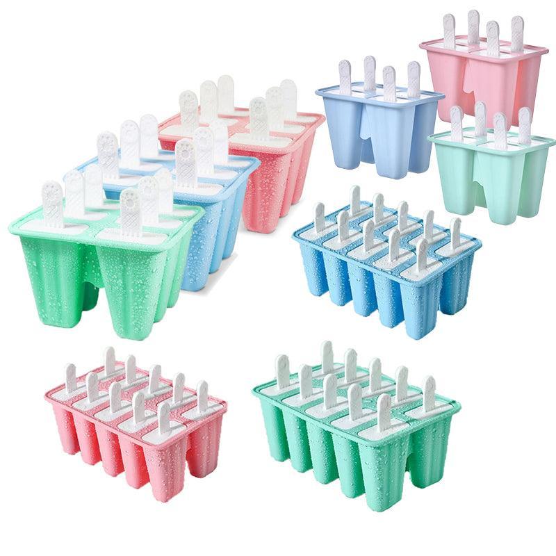 Silicone Ice Cream Mould Block Frozen Molds Icy Pole Jelly Popsicle - Green-4Grid