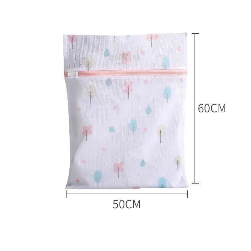 4Pcs Cute Delicates Wash Bag Laundry Lingerie Bra Washing Pack Set Clothes Case - Pink