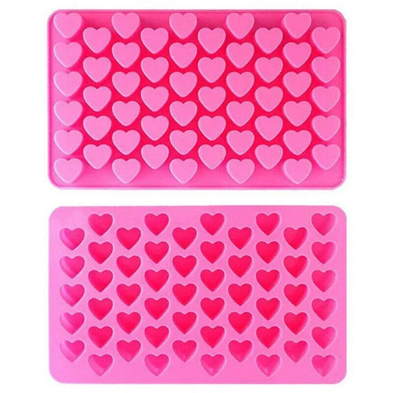 55 Love Heart Silicone Mould Chocolate Mold Candy Gummy Maker Ice Jelly Tray Au