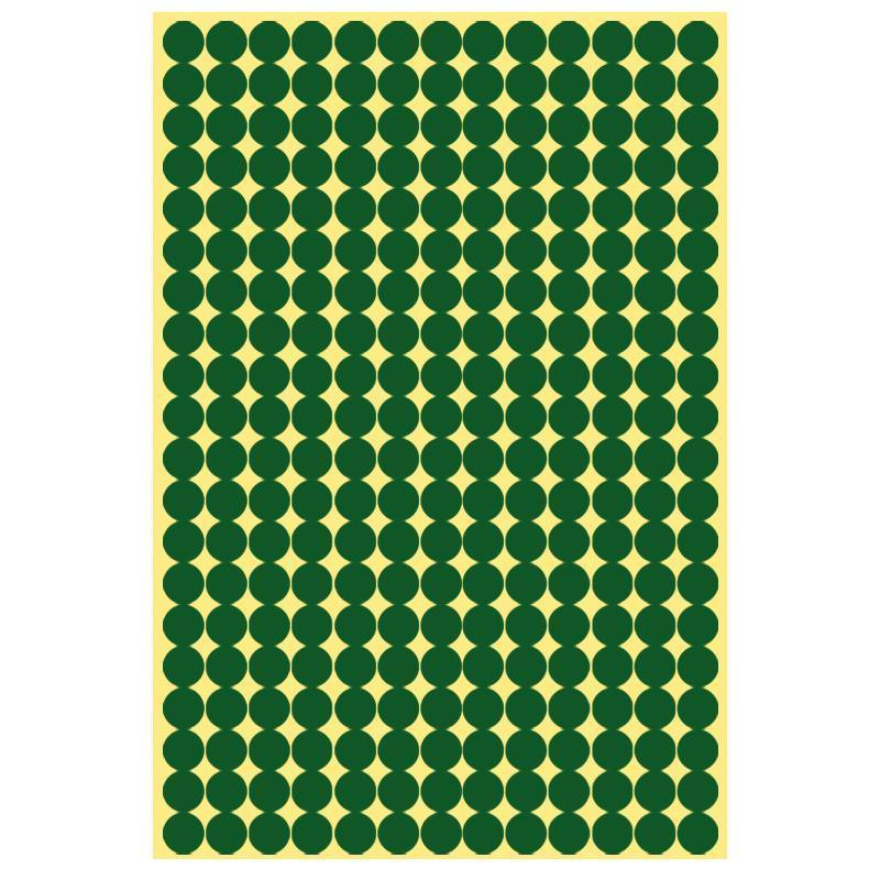 8/13/25/50mm Colour Sticker Dots Adhesive Round Labels Circular Scrapbooking Green - 13mm 132 Dots - 5 Sheets