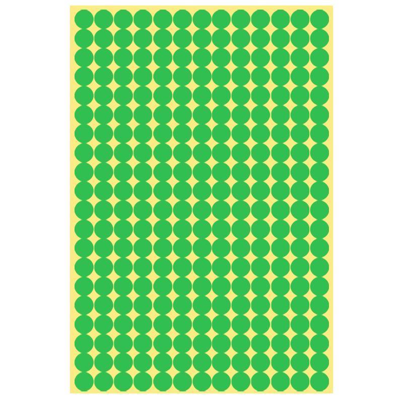 8/13/25/50mm Sticker Dots Adhesive Round Labels Circular Scrapbooking Light Green - 25mm 40 Dots - 5 Sheets