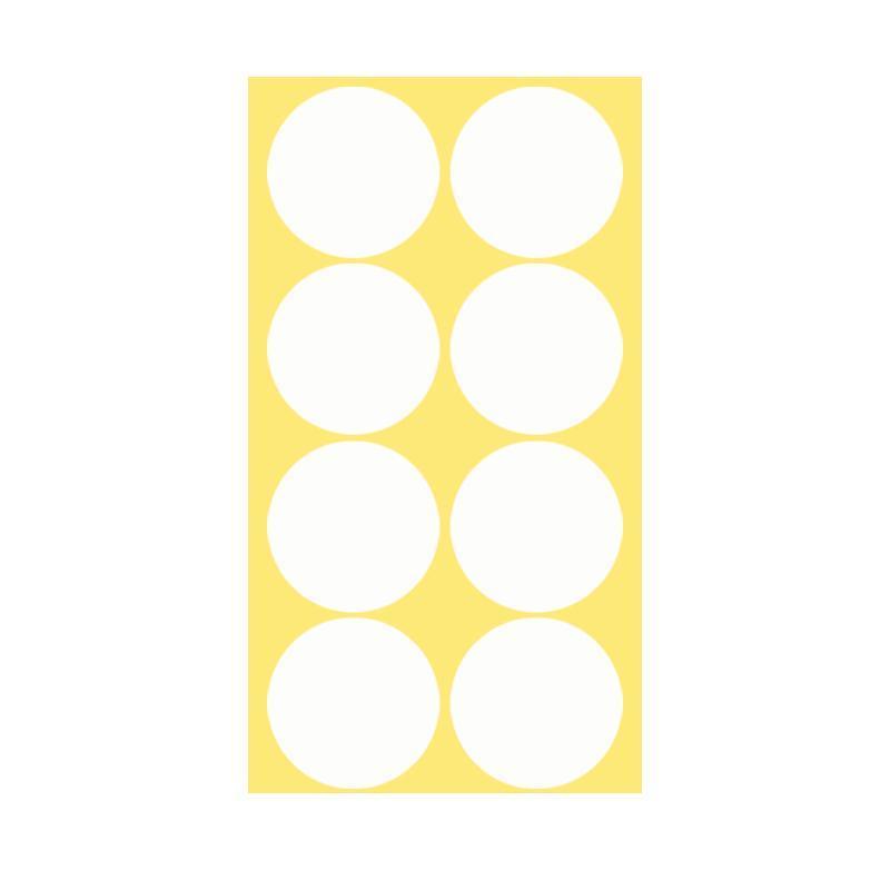8/13/25/50mm Colour Sticker Dots Adhesive Round Labels Circular Scrapbooking White - 8mm 260 Dots - 5 Sheets