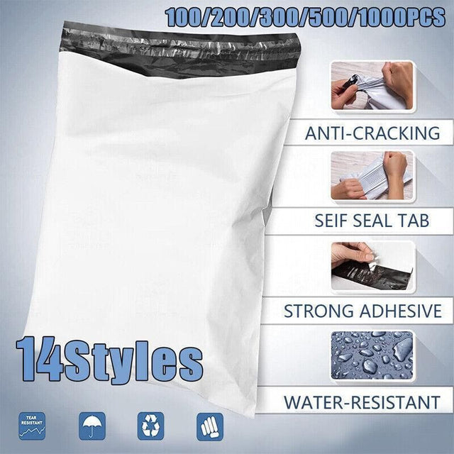 Poly Mailer Bags Mailing Satchel Plastic Courier Self Sealing Packing - 60*80Bag-200pcs