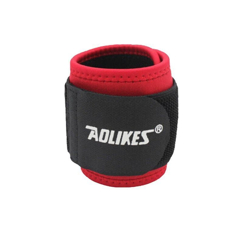 Aolikes Adjustable Sports Gym Wrist Support Brace Wrap Band Wristband Strap Au - Black+Red