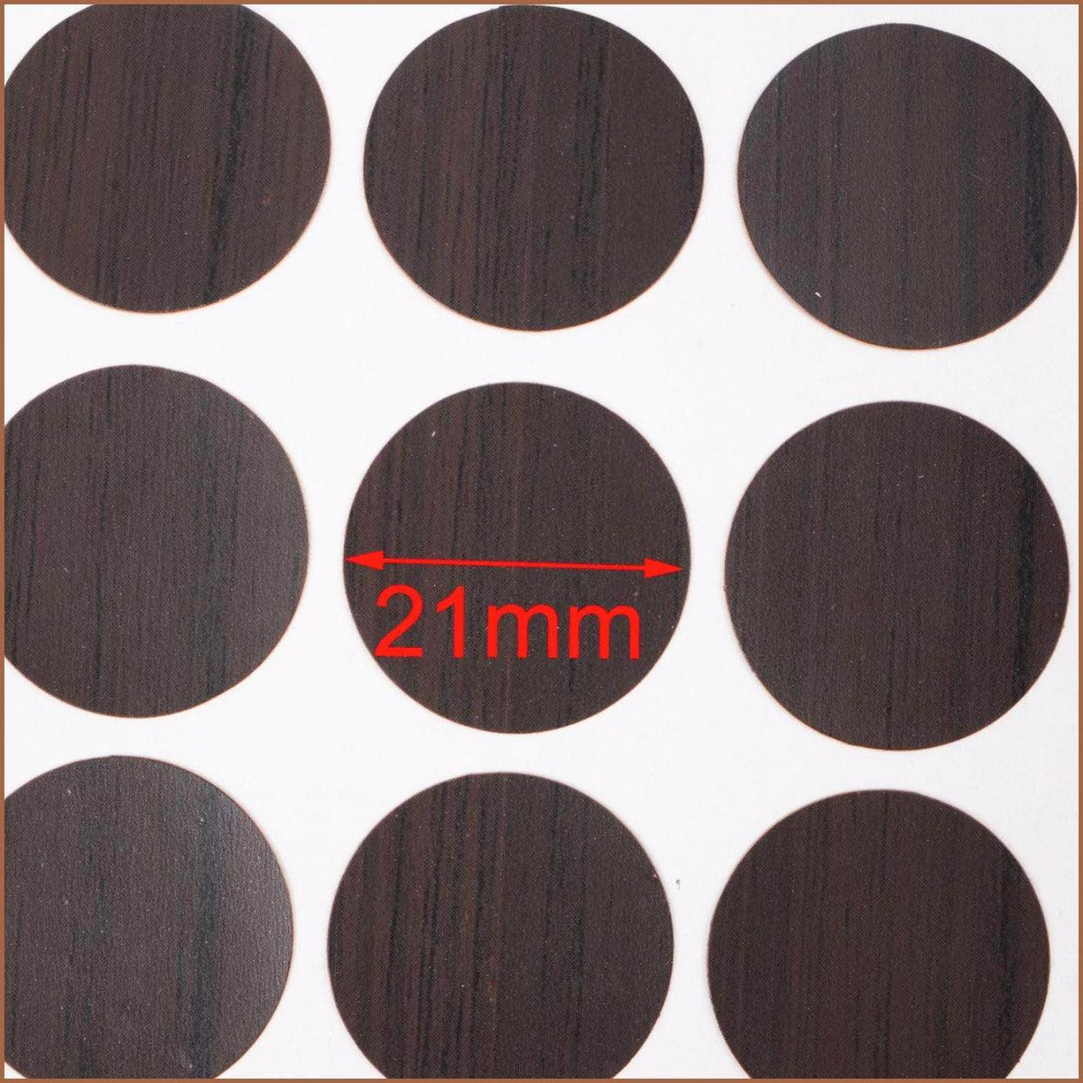 54 X Self Adhesive Decorative Screw Cover Caps Holes Cams Furniture Kitchen 20mm - PC 173