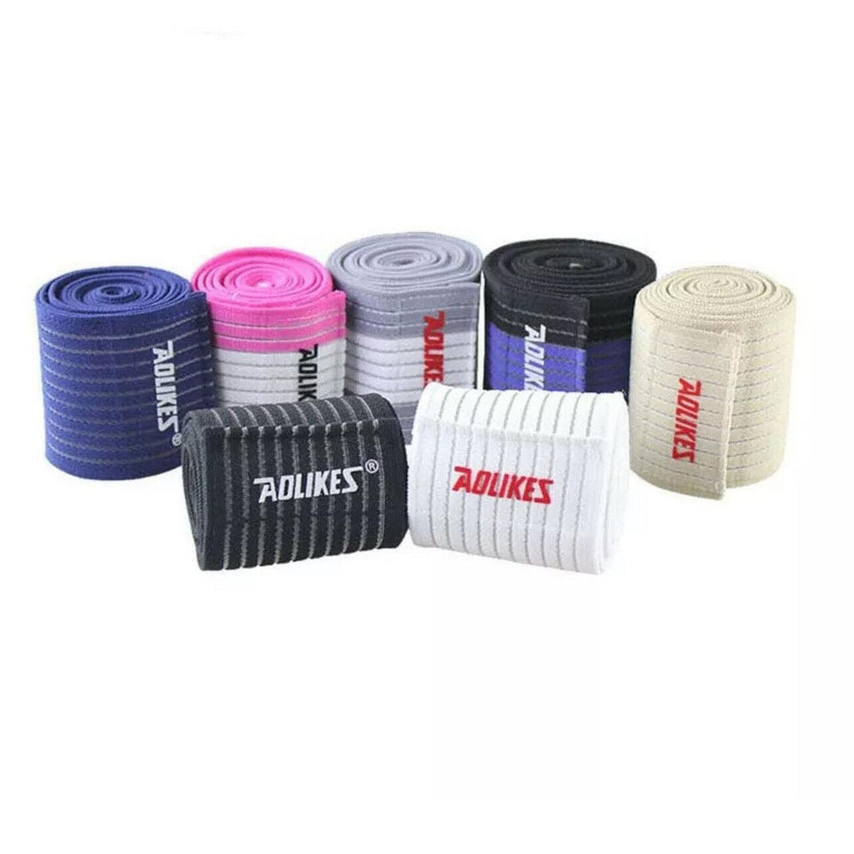 Aolikes Wrist Brace Elastic Bandage Support Sport Gym Wrap Fitness Wristband - Black+Blue