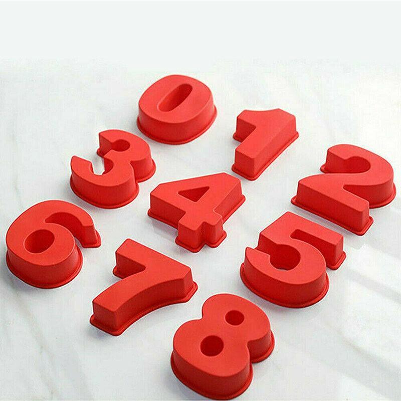 10 Inch Silicone Number Cake Mould Birthday Baking Pan Fondant Tools - 4