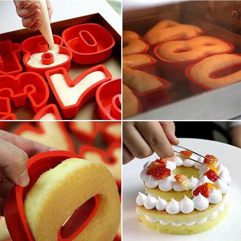 10 Inch Silicone Number Cake Mould Birthday Baking Pan Fondant Tools - 4