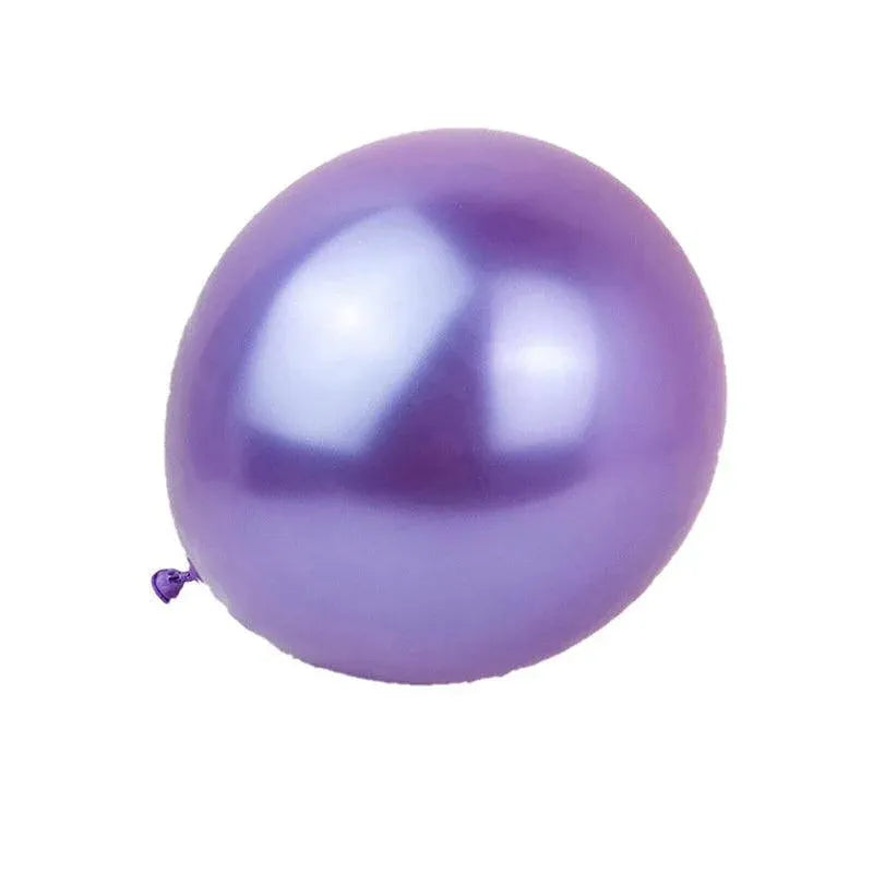 Metallic Latex Balloons 12 Inch Chrome Party Balloons for Birthday Wedding Decoration - Purple 10PCS