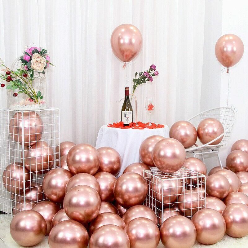Metallic Latex Balloons 12 Inch Chrome Party Balloons for Birthday Wedding Decoration - Purple 10PCS