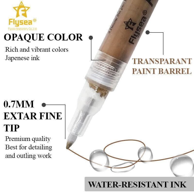 12 Colours Acrylic Paint Pens Markers Skin Tone