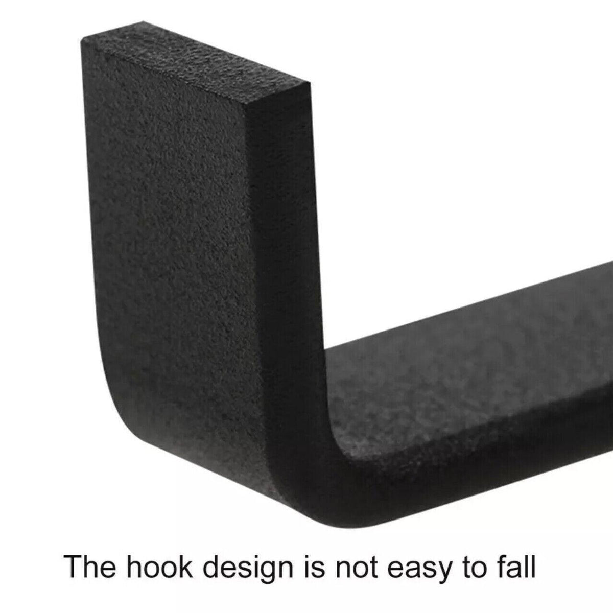 Self-Adhesive Paper Towel Holder Rack for Kitchen Rolls and Wrap Storage - Black x 1 unit