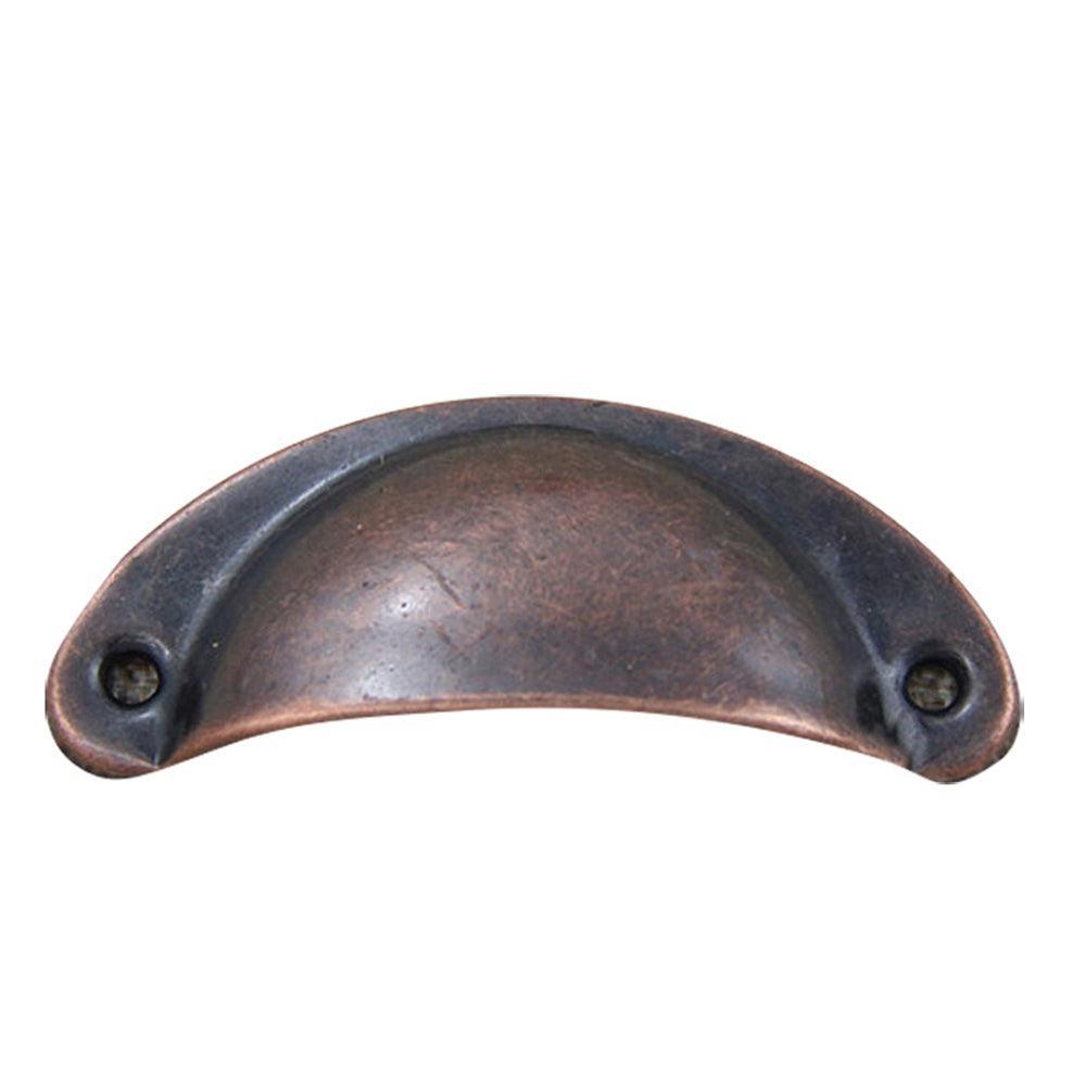 6X Cupboard Door Cabinet Cup Drawer Furniture Retro Antique Pull Shell Handle - Green Bronze