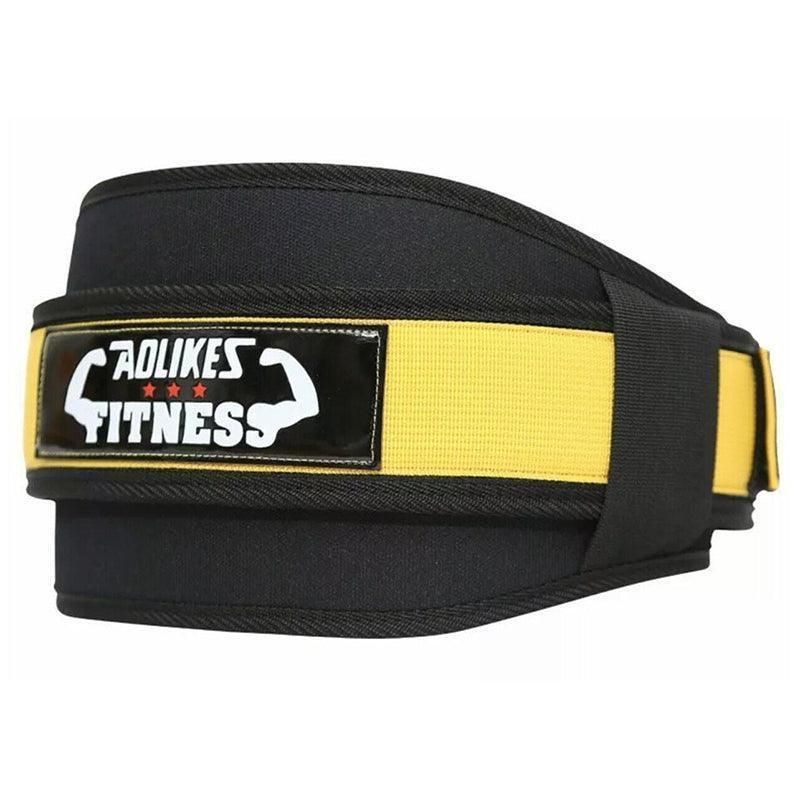 Fitness Weight Lifting Belt Barbell Dumbell Training Back Support Men Women XL - Yellow-XL