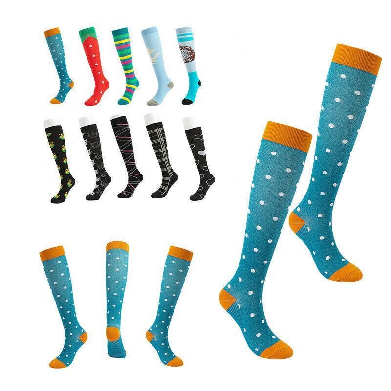 L/XL Size Compression Socks Unisex Adult Nursing Travel Stocking Sport - Lion