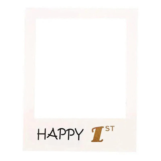 1Th 18Th-60Th Photo Booth Frame Wedding Birthday Party Decoration - Happy 1ST