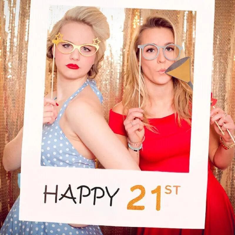 1Th 18Th-60Th Photo Booth Props Picture Frame Wedding Birthday Party Decoration - Happy 30TH