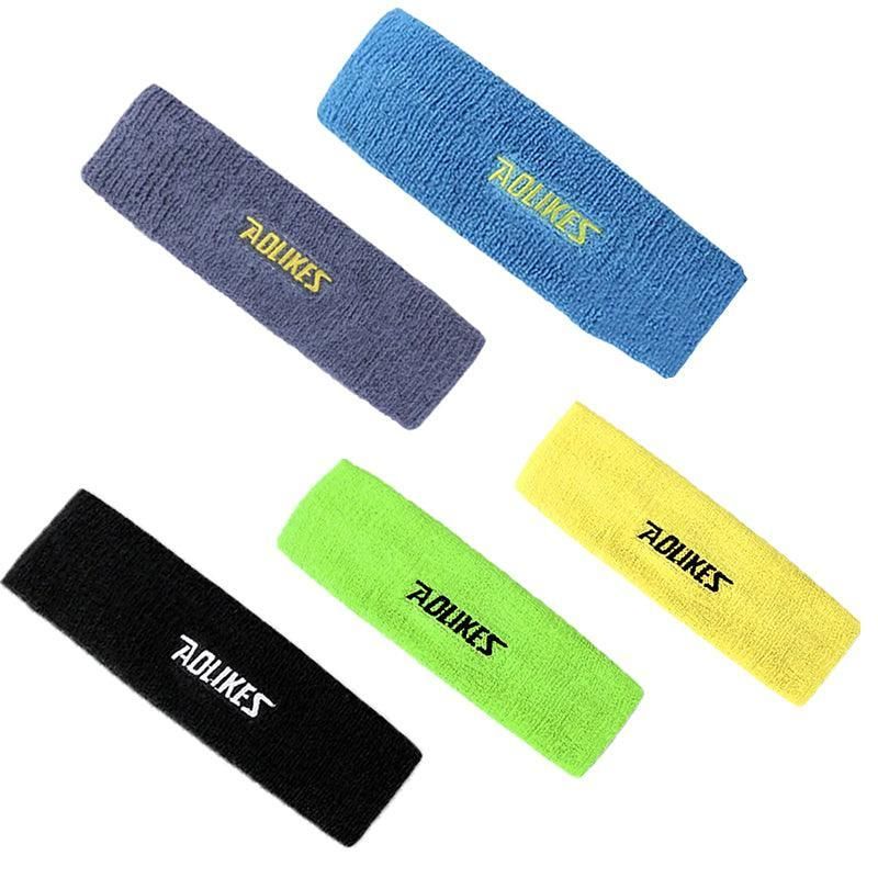 Aolikes Headbands Sweatband Cotton Hair Gym Yoga Stretch Sport Sweat Band - Blue