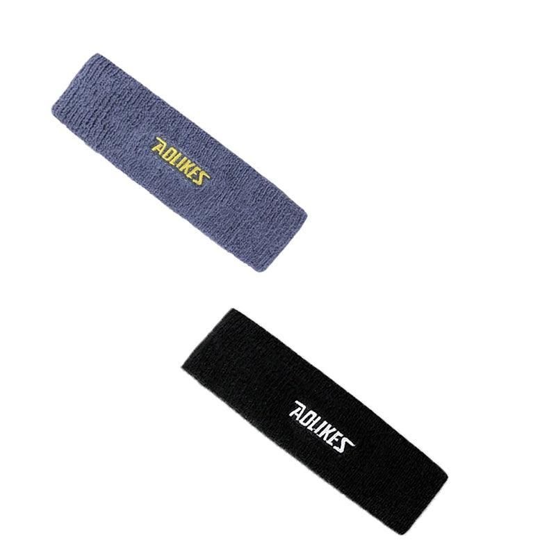 Aolikes Headbands Sweatband Cotton Hair Gym Yoga Stretch Sport Sweat Band - Blue