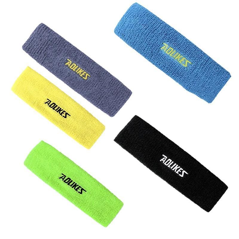 Aolikes Headbands Sweatband Cotton Hair Gym Yoga Stretch Sport Sweat Band - Blue