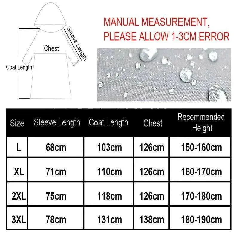 Hooded Waterproof Long Raincoat for Outdoor Work Lightweight 3XL Size - Yellow