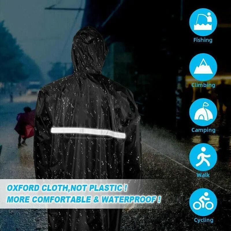 Hooded Waterproof Long Raincoat for Outdoor Work Lightweight 3XL Size - Yellow
