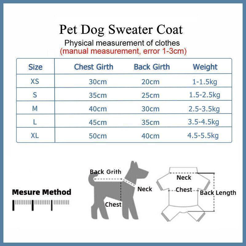 M Size Cute Pet Dog Warm Jumper Sweater Clothes Cat Knitwear Knitted Coats Winter - Pink Strawberry