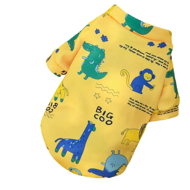 L Size Cute Pet Dog Warm Jumper Sweater Clothes Puppy Cat Knitwear Knitted Coats Winter - Yellow Giraffe