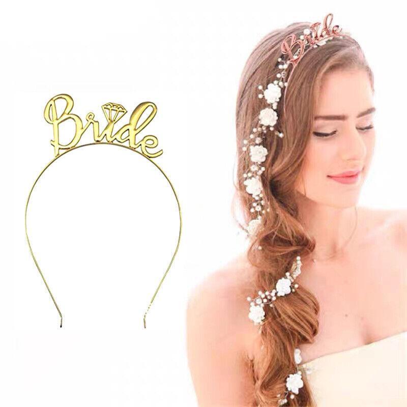 Bride To Be Hen Veil Sash Tiara Hens Night Bridal Shower Kitchen Tea Accessories - Black/Gold Sash