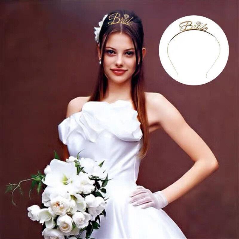 Bride To Be Hen Veil Sash Tiara Hens Night Bridal Shower Kitchen Tea Accessories - Black/Gold Sash