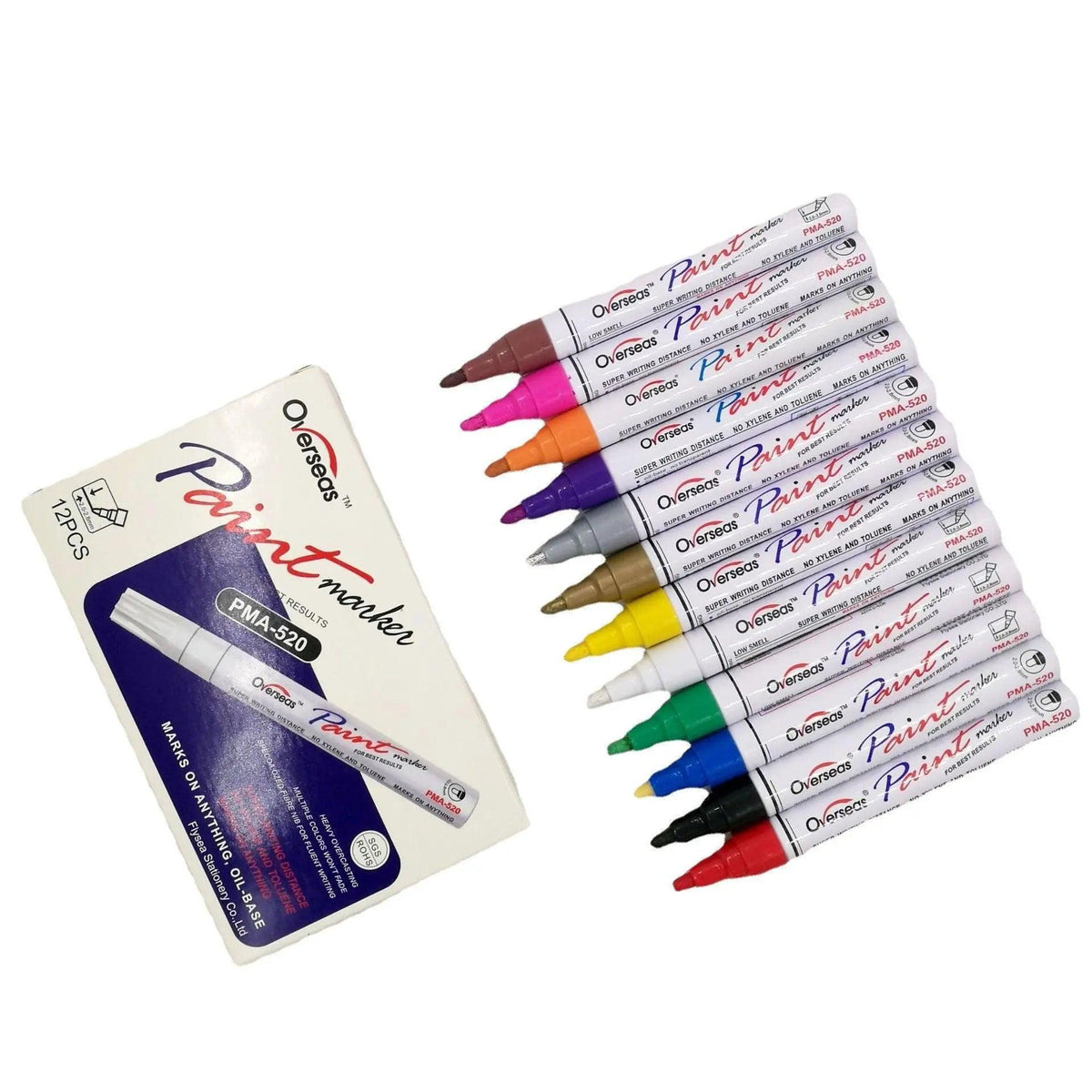 Multicolour Permanent Paint Marker Pens for Tyre Metal Glass Rubber - Silver
