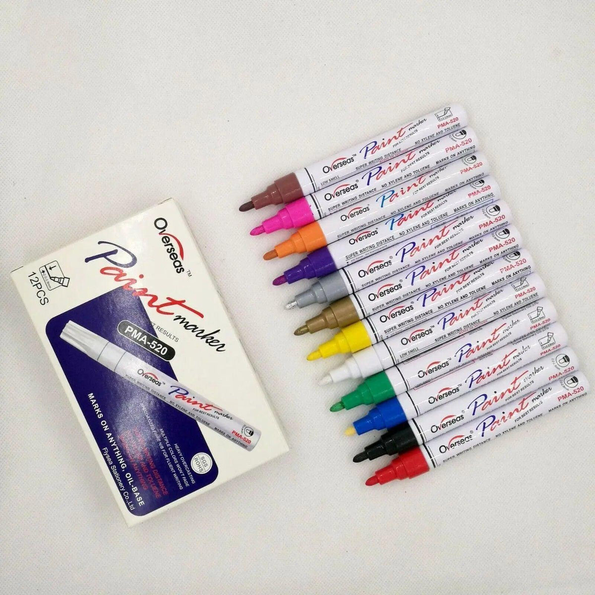 Multicolour Permanent Paint Marker Pens for Tyre Metal Glass Rubber - Silver