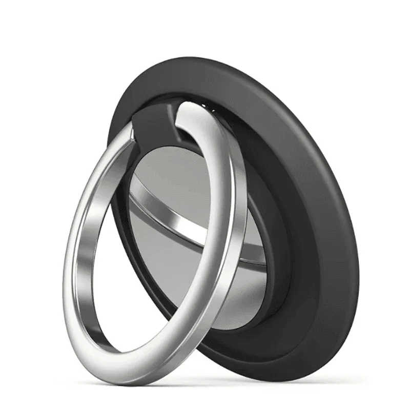 Iring Phone Ring Finger Holder Stand Car Mount Hook For Iphone Ipad Mobile Grip - A1- Black