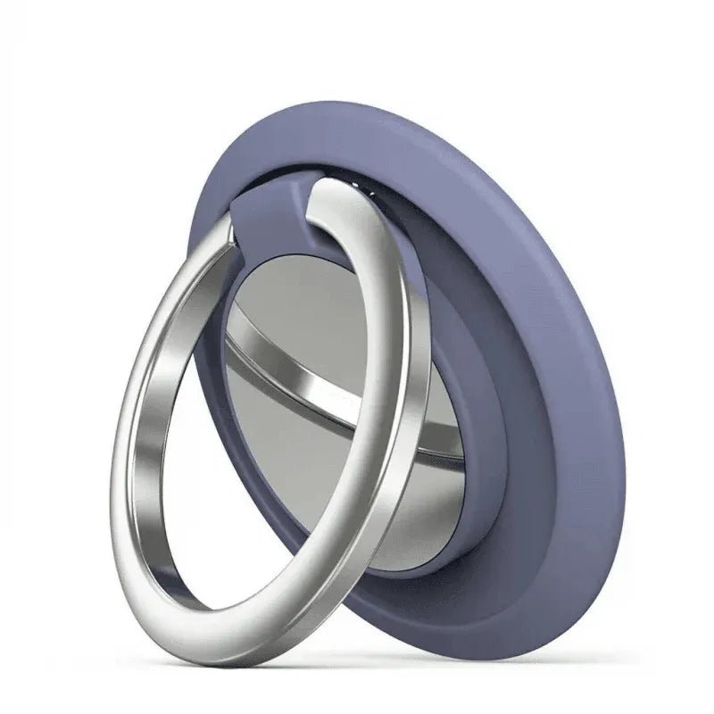 Iring Phone Ring Finger Holder Stand Car Mount Hook For Iphone Ipad Mobile Grip - A10- Blue Grey