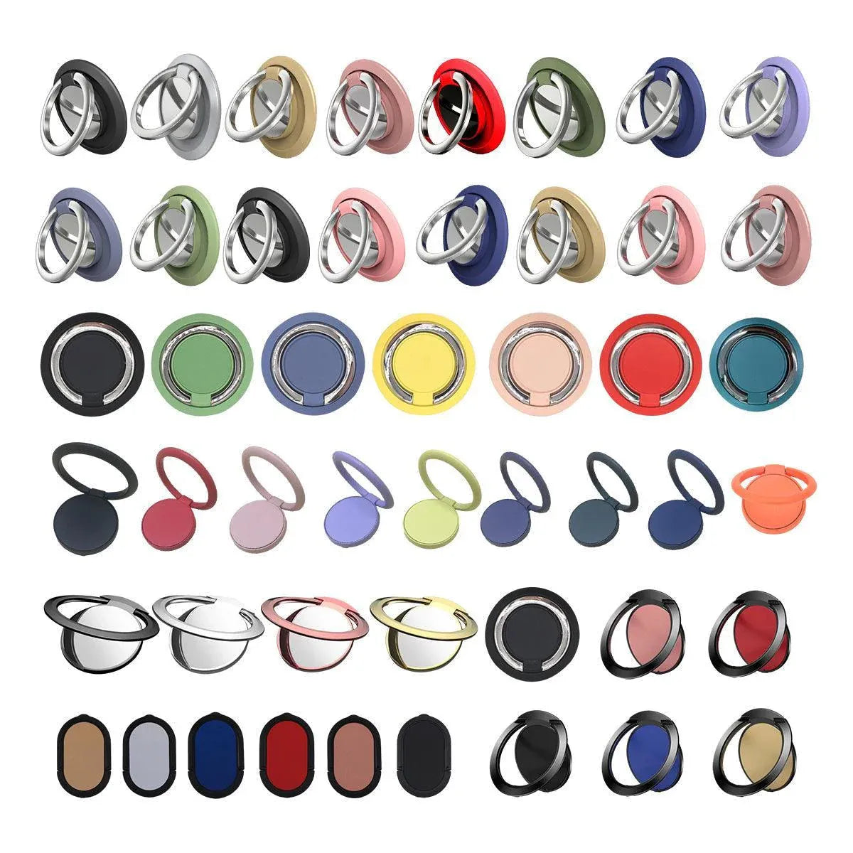 Iring Phone Ring Finger Holder Stand Car Mount Hook For Iphone Ipad Mobile Grip - D- Black
