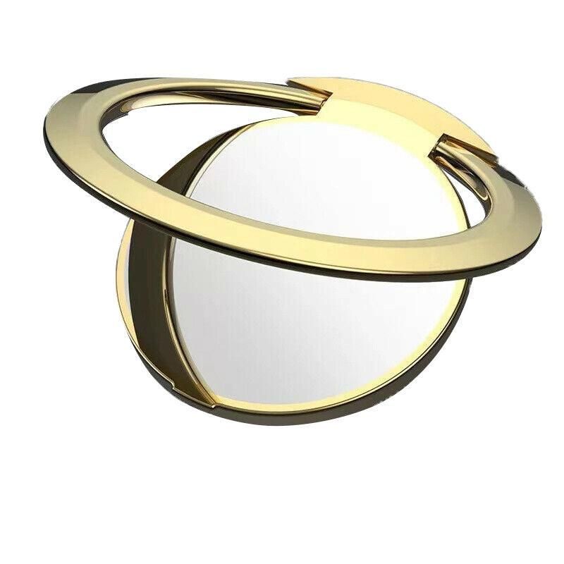 Iring Phone Ring Finger Holder Stand Car Mount Hook For Iphone Ipad Mobile Grip - D- Gold