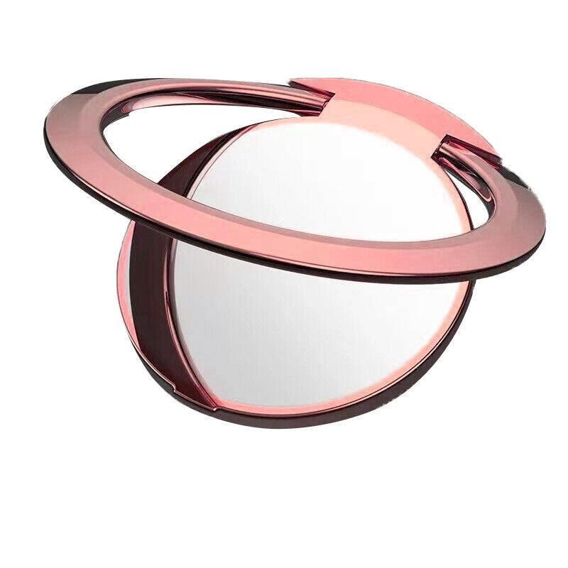 Iring Phone Ring Finger Holder Stand Car Mount Hook For Iphone Ipad Mobile Grip - D- Rose Gold