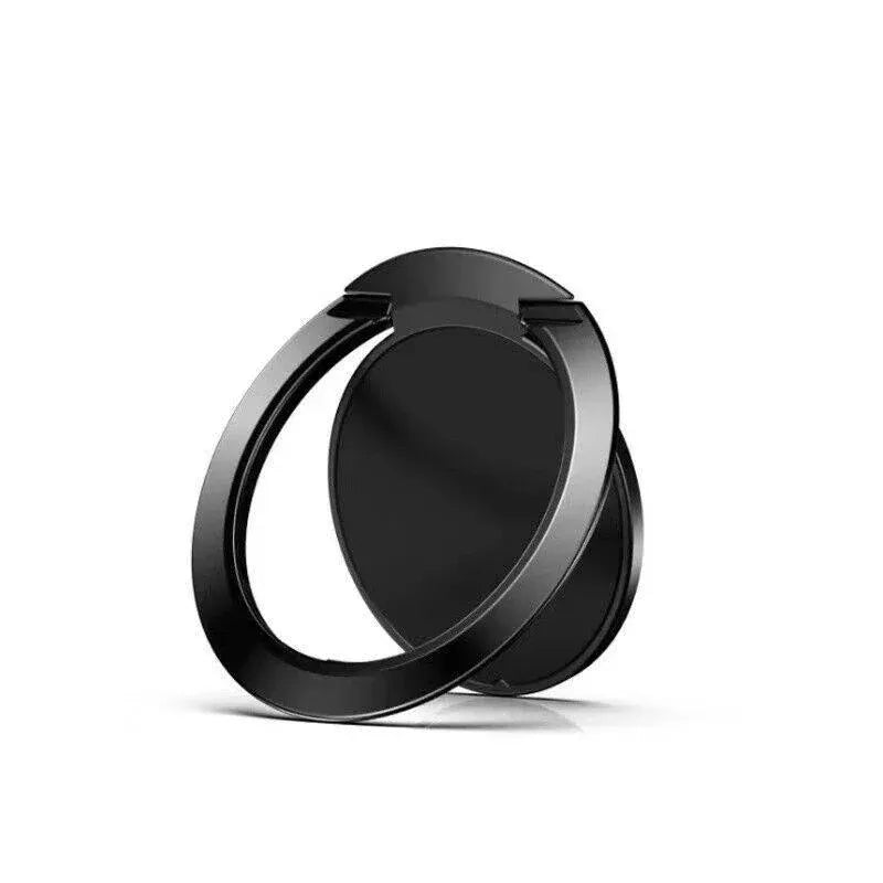 Iring Phone Ring Finger Holder Stand Car Mount Hook For Iphone Ipad Mobile Grip - E- Black