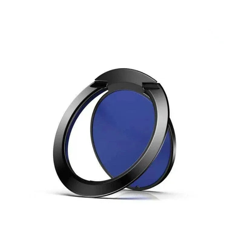 Iring Phone Ring Finger Holder Stand Car Mount Hook For Iphone Ipad Mobile Grip - E- Blue