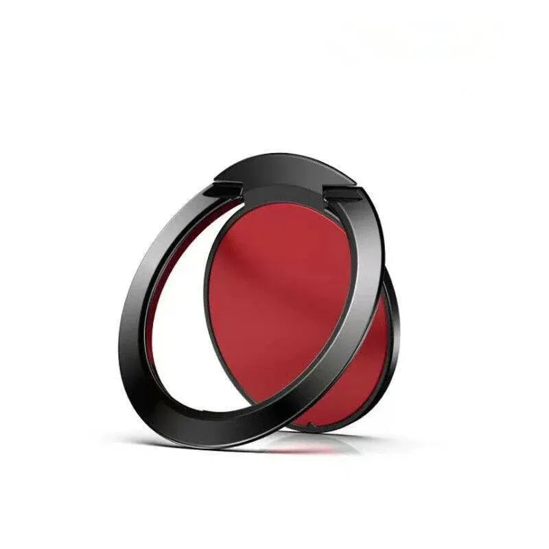 Iring Phone Ring Finger Holder Stand Car Mount Hook For Iphone Ipad Mobile Grip - E- Red