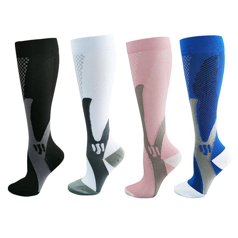 Copper Compression Socks for Running Travel Sports Anti Fatigue Support S/M Unisex - Pink