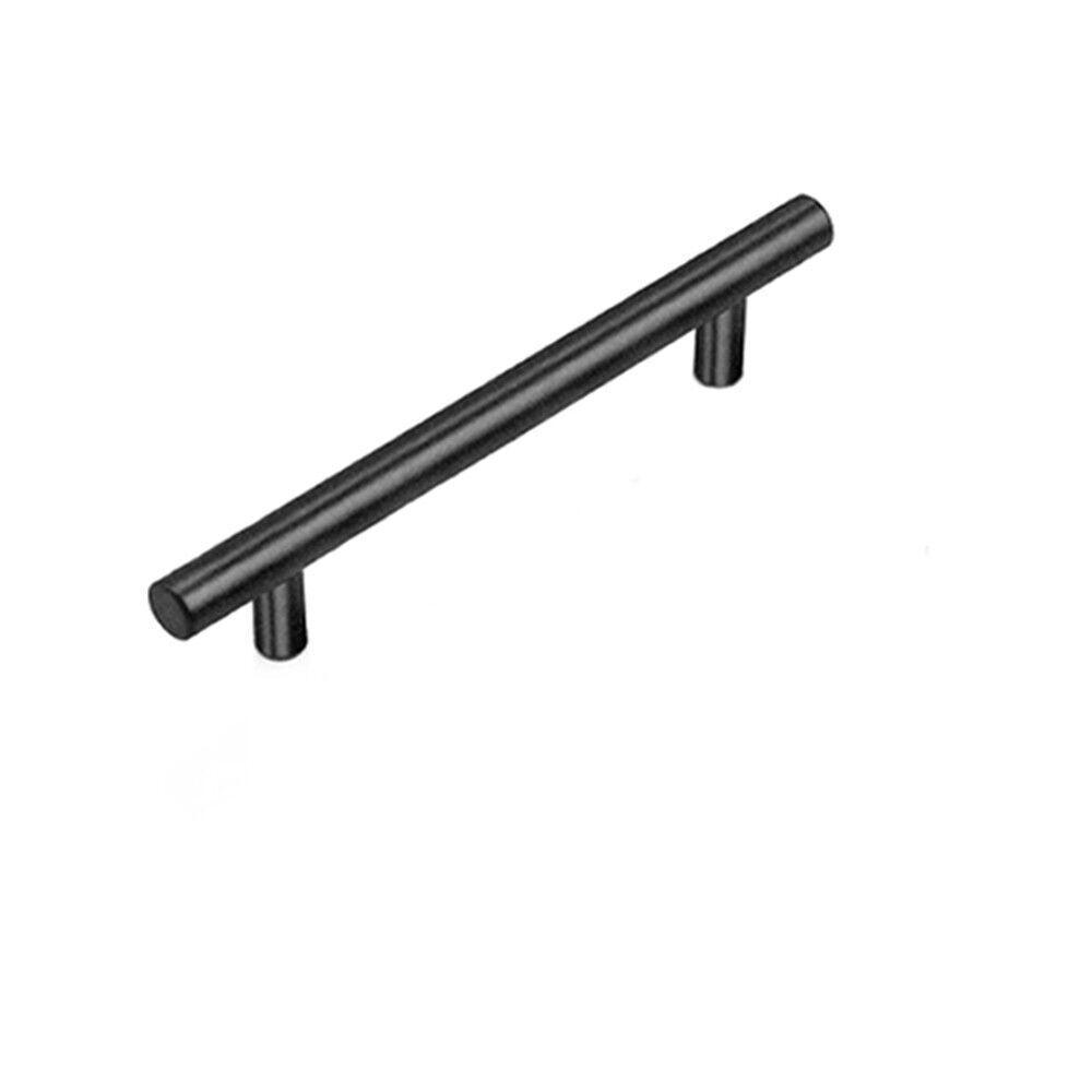 1pcs Black Kitchen Cabinet Door Handles Matte Black Stainless Steel Door Drawer Pull T Bar - 50mm
