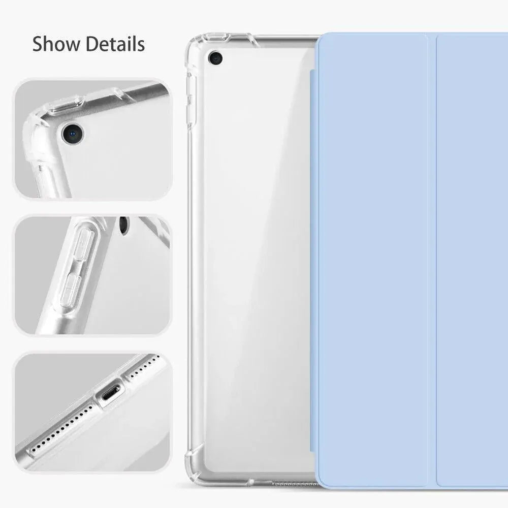 Shockproof Silicone iPad Air 4 Cover with Pencil Slot and Smart Wake - Navy