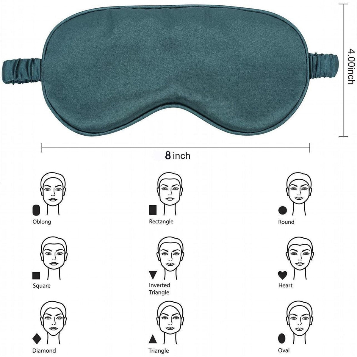 Pure Soft Silk Eyeshade Blindfold Sleep Eye Mask Cover Light Shade Travel Relax - Quietly Elegant Green