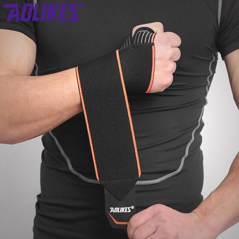 Aolikes 1 Pair Adjustable Wrist Support Wrap Strap Compression Hand Brace Au - Green (1 Pair)
